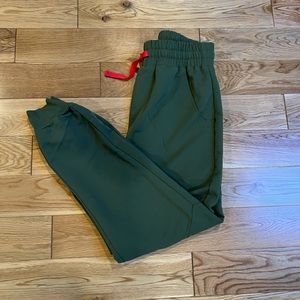 High waisted dark olive joggers XS petite